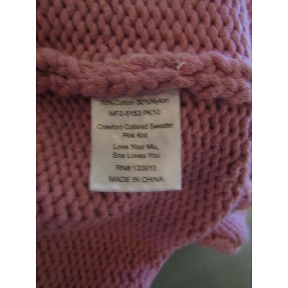 Show Me Your Mumu Sweater NWT Crawford Collared Pink Crop Oversized Size XXL - Picture 8 of 9